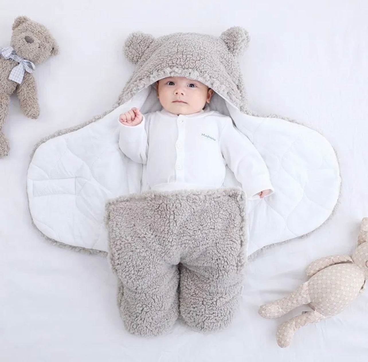 Soft Newborn Baby Bear Wrap Blanket