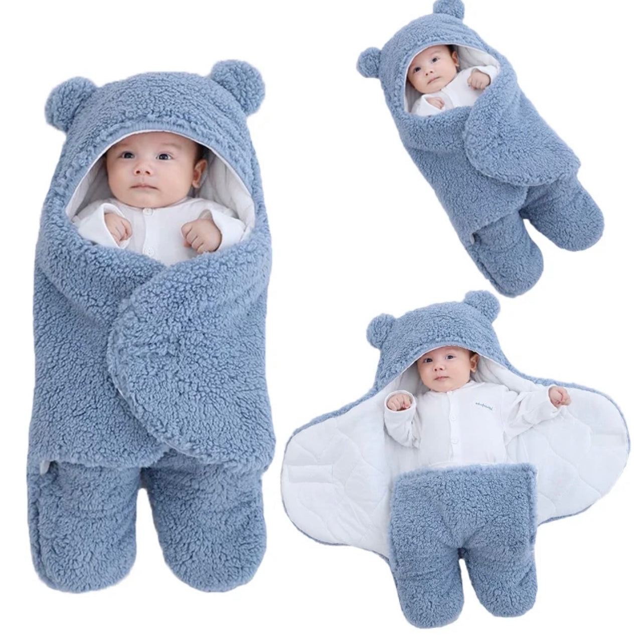 Soft Newborn Baby Bear Wrap Blanket