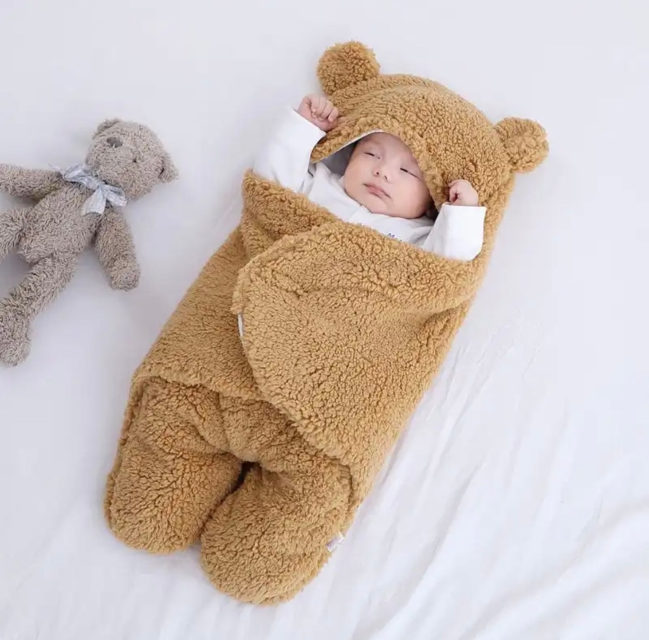 Soft Newborn Baby Bear Wrap Blanket