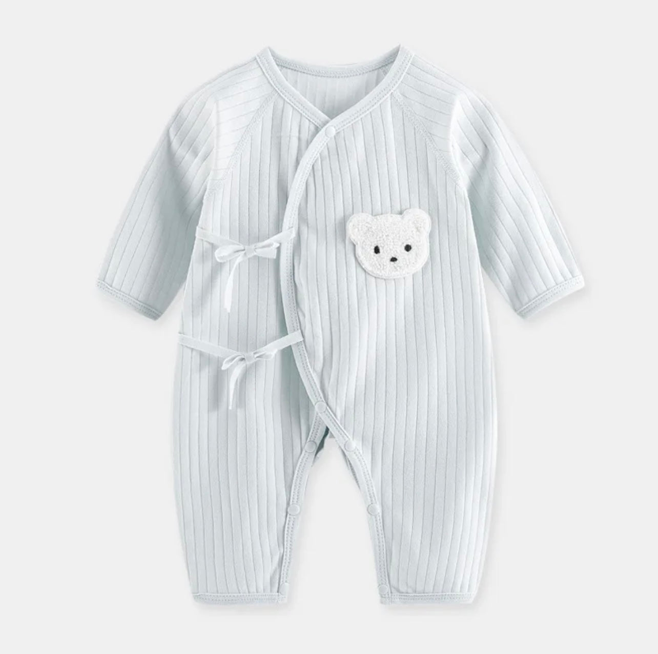 Bear Boucle Wrap Baby Grow Romper