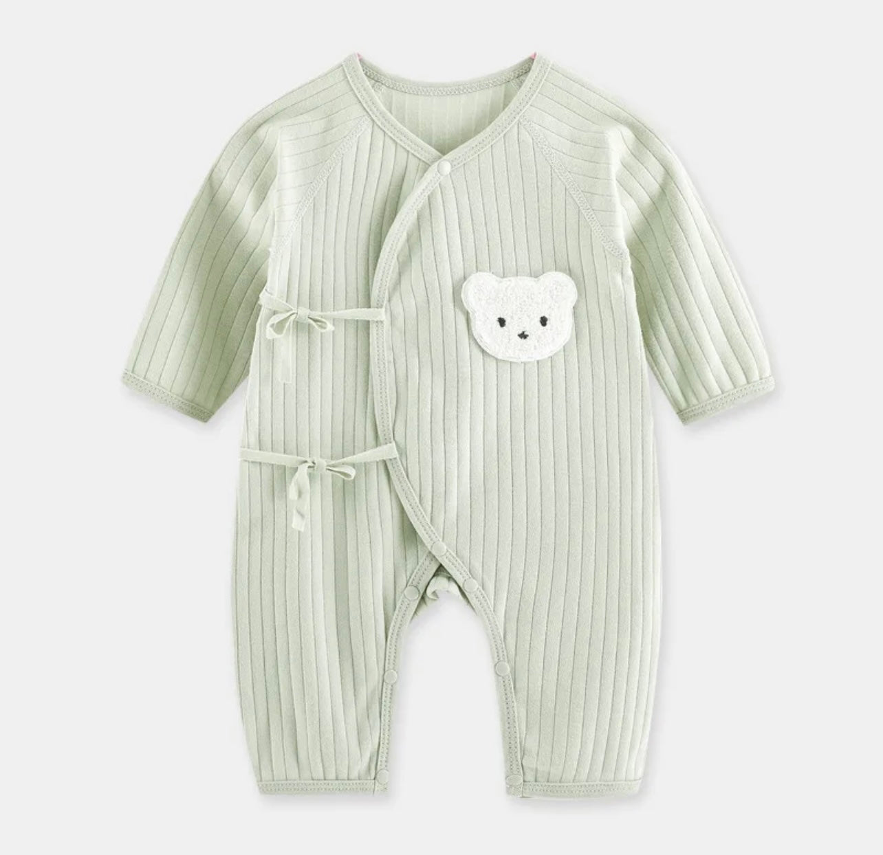 Bear Boucle Wrap Baby Grow Romper