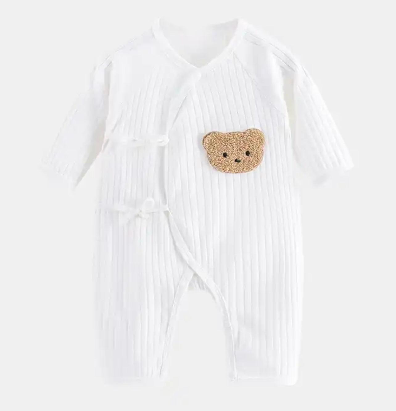 Bear Boucle Wrap Baby Grow Romper