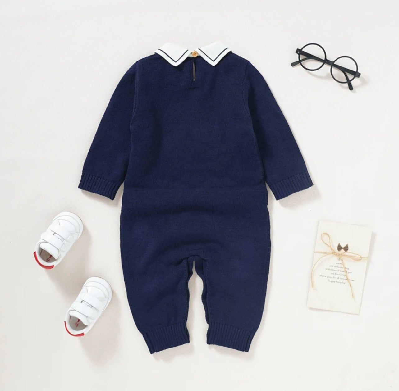 Navy Nautical Romper